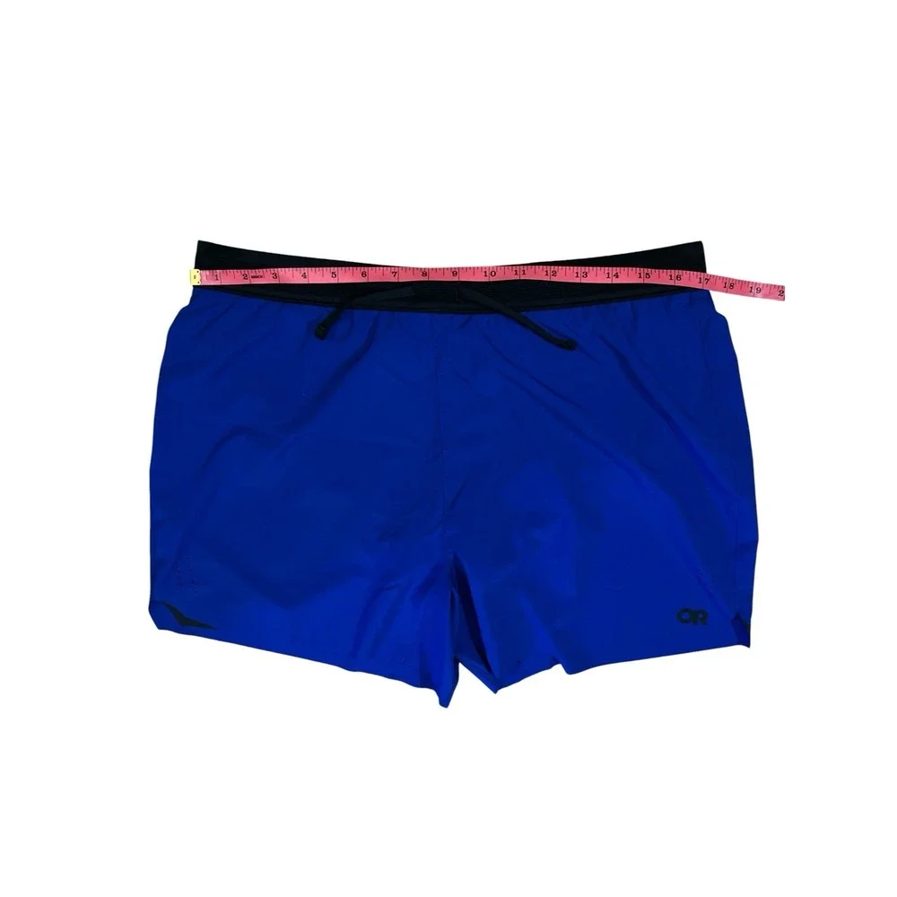 Outdoor Research Swift Lite Shorts Mens LARGE BLUE Reflective Lined EUC